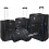 Pierre Cardin Neon 4 Piece Expander Luggage / Suitcase Set Black / Blue 