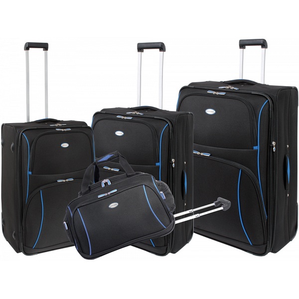 Pierre Cardin Neon 4 Piece Expander Luggage Suitcase Set