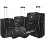 Pierre Cardin Neon 4 Piece Expander Luggage / Suitcase Set Black / Green 
