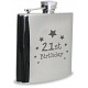 PMC Hipflask Engraved with 21st Birthday (6oz Stainless Steel)