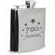 PMC Hipflask Engraved with 70th Birthday (6oz Stainless Steel)