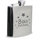 PMC Hipflask Engraved with 80th Birthday (6oz Stainless Steel)