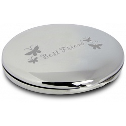PMC Compact Makeup Handbag Mirror Engraved with Best Friend