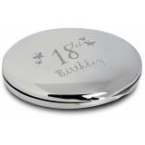 PMC Compact Makeup Handbag Mirror Engraved with 18th Birthday