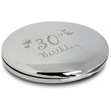 PMC Compact Makeup Handbag Mirror Engraved with 30th Birthday