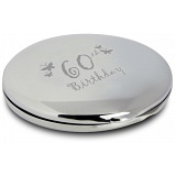 PMC Compact Makeup Handbag Mirror Engraved with 60th Birthday
