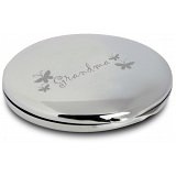 PMC Round Compact Makeup Handbag Mirror Engraved with Grandma