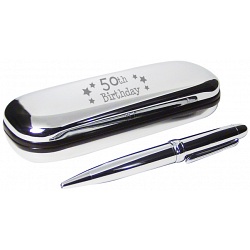 PMC Pen and Box Set Engraved with 50th Birthday