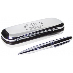 PMC Pen and Box Set Engraved with 80th Birthday