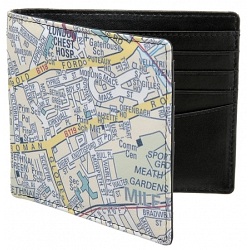 Saffron Hill Bethnal Green London City Map Notecase / Leather Wallet Saffron Hill Bethnal Green London City Map Notecase / Leather Wallet