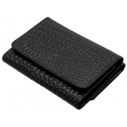Saffron Hill Medium Black Leather Flap Over Faux Croc Purse Saffron Hill Medium Black Leather Flap Over Faux Croc Purse
