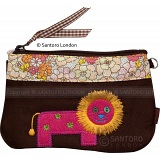Santoro London Cotton Zoo Lion Clutch Bag / Wristlet Bag