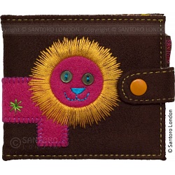 Santoro London Cotton Zoo Lion Pocket Mirror and Photo Wallet