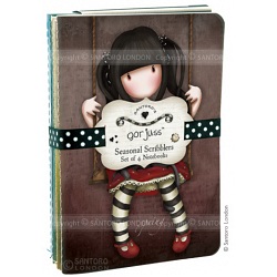 Gorjuss Set of 4 Seasonal Scribblers / Notebooks
