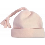 Spotty Dog Pastel Pink Baby Fleece Tassel Bobble Hat / Winter Beanie Cap