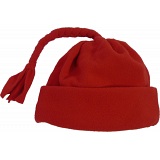 Spotty Dog Red Baby Fleece Tassel Bobble Hat / Winter Beanie Cap