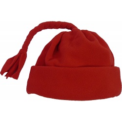 Spotty Dog Red Baby Fleece Tassel Bobble Hat / Winter Beanie Cap