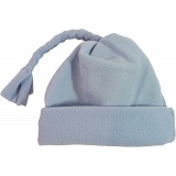 Spotty Dog Sky Blue Baby Fleece Tassel Bobble Hat / Winter Beanie Cap
