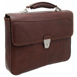 Tony Perotti Single Gusset Flap Over Leather Briefcase Tony Perotti Single Gusset Flap Over Leather Briefcase