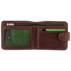 Tony Perotti Vegetale Leather Notecase with Security Tab Tony Perotti Vegetale Leather Notecase with Security Tab