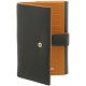 Tumble & Hide Black & Tan Large Leather Purse with Tab