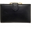 Tumble & Hide Medium Leather Clip Top Frame Purse with Tab Black