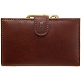 Tumble & Hide Medium Leather Clip Top Frame Purse with Tab