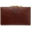 Tumble & Hide Medium Leather Clip Top Frame Purse with Tab Brown