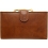 Tumble & Hide Medium Leather Clip Top Frame Purse with Tab Cognac