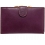 Tumble & Hide Medium Leather Clip Top Frame Purse with Tab Plum