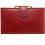 Tumble & Hide Medium Leather Clip Top Frame Purse with Tab Red