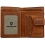 Tumble & Hide Medium Leather Zip Around Purse with Tab Cognac