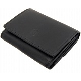 Tumble & Hide Small Flap Over Leather Purse with Keychain