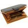 Tumble & Hide Black & Tan Medium Leather Tab Purse