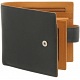 Tumble & Hide Black & Tan Two Fold Leather Wallet with Tab