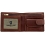 Tumble & Hide Two Fold Leather Wallet with Coin Pocket and Tab Brown