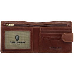 Tumble & Hide Two Fold Mens Leather Tabbed Wallet
