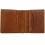 Tumble & Hide Vertical Two Fold Mens Leather Card Wallet Cognac