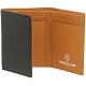 Tumble & Hide Black & Tan Three Fold Leather Credit Card Wallet