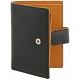 Tumble & Hide Black & Tan Leather Credit Card Holder with Tab
