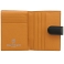Tumble & Hide Black & Tan Leather Credit Card Holder with Tab