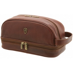 Tumble & Hide Luxury Leather Zip Top Wash Bag