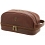 Tumble & Hide Luxury Leather Zip Top Wash Bag Brown