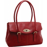 Tumble & Hide Verona Flap Over Leather Tote Bag / Shoulder Bag