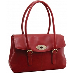 Tumble & Hide Verona Flap Over Leather Tote Bag / Shoulder Bag