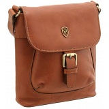 Tumble & Hide Flap Over Leather Across Body Bag