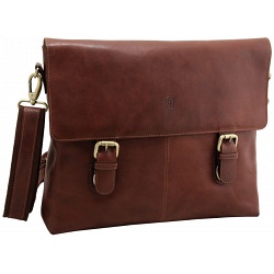 Tumble & Hide Lucca Flap Over Leather Satchel / Messenger Bag