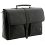 Tumble & Hide Flap Over Leather Briefcase / Laptop Bag Black