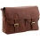 Tumble & Hide Flap Over Leather Satchel Brown