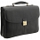 Tumble & Hide Adrano Triple Gusset Leather Briefcase Black